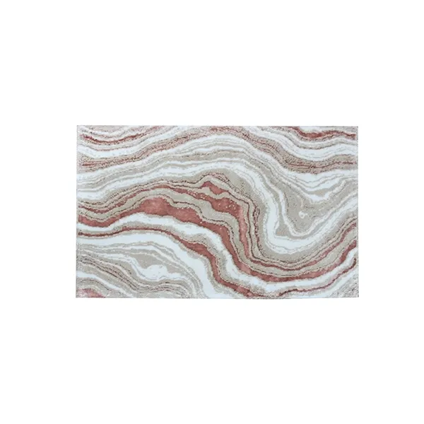 Nova Home Stone Wave Bath Rug - Cotton & Viscose - Powder (Available In Sizes) product thumbnail 3