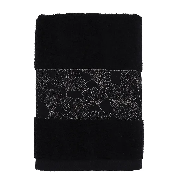 Nova Home Utopia Towel with Silver Details - 100% Cotton - Black & Silver (Available In Sizes) product thumbnail 4