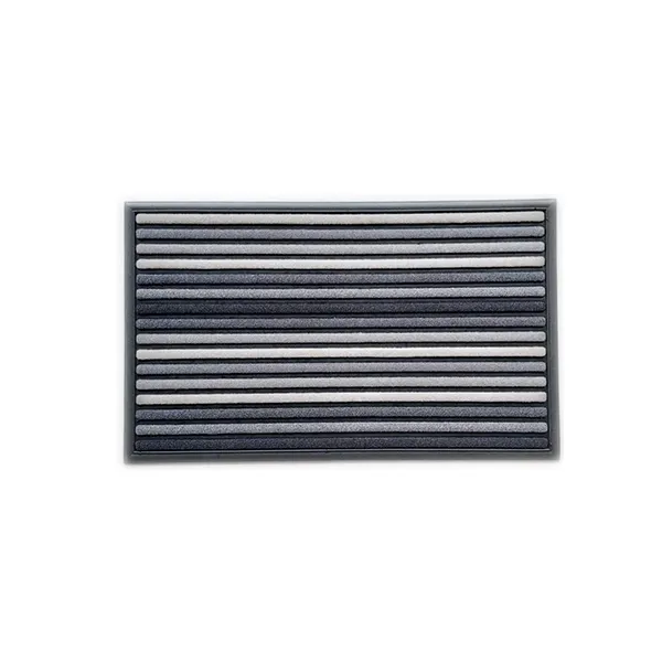 Nova Home Stripes Printed Outdoor mat W & Rubber Backing - Grey (Available In Sizes) product thumbnail 3