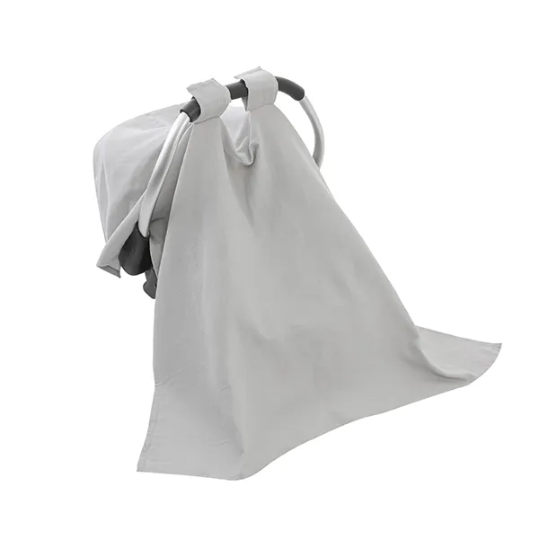Babyjem Muslin Car Seat Cover - 100% Cotton - Grey product thumbnail 3