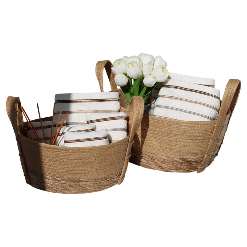 Weva Loom Basket Set - 2 Pcs - Natural product thumbnail 3