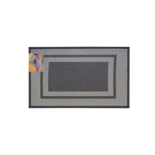 Nova Home Trellis Jaquard Woven Kitchen Mat W & Rubber Backing - Black (Available In Sizes) product thumbnail 3