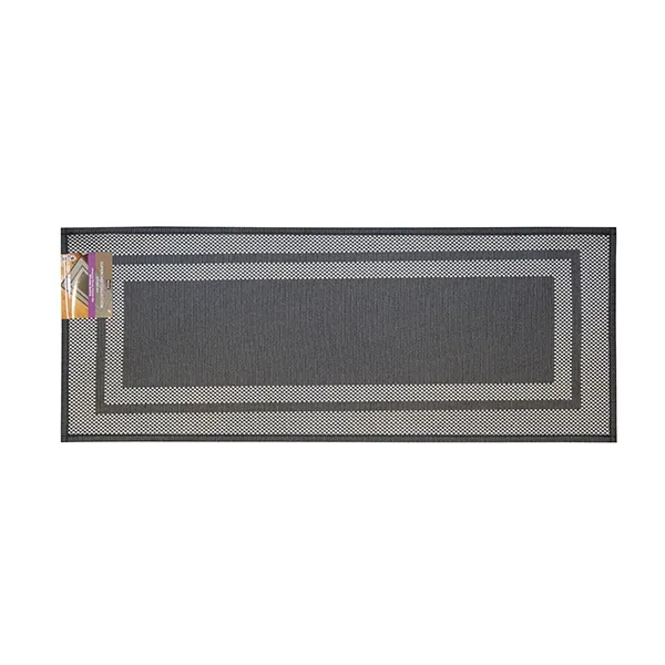 Nova Home Trellis Jaquard Woven Kitchen Mat W & Rubber Backing - Black (Available In Sizes) product thumbnail 5