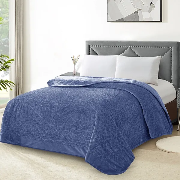 Nova Home Lynx Engraved Blanket- Navy product thumbnail 7