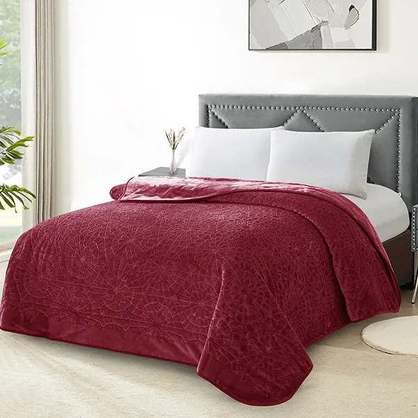 Nova Home Lynx Engraved Blanket- Mulberry product thumbnail 4