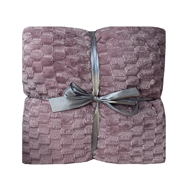 Nova Home Maze Winter Soft Flannel Blanket - King & Super King - Mauve product thumbnail 3