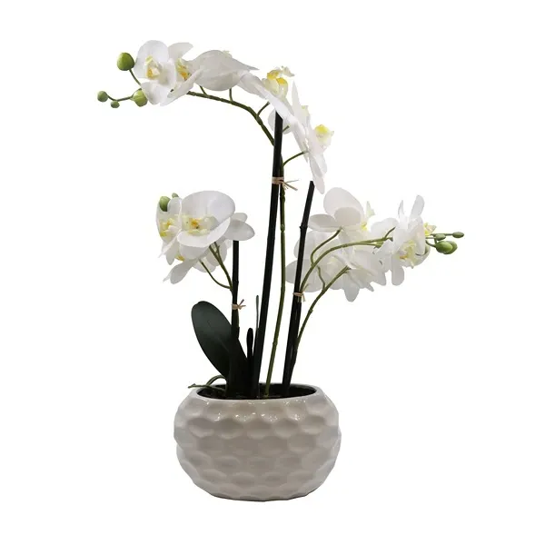 Nova Home "Graceful" Flower Arrangement with Pot- 59 cm - White product thumbnail 3