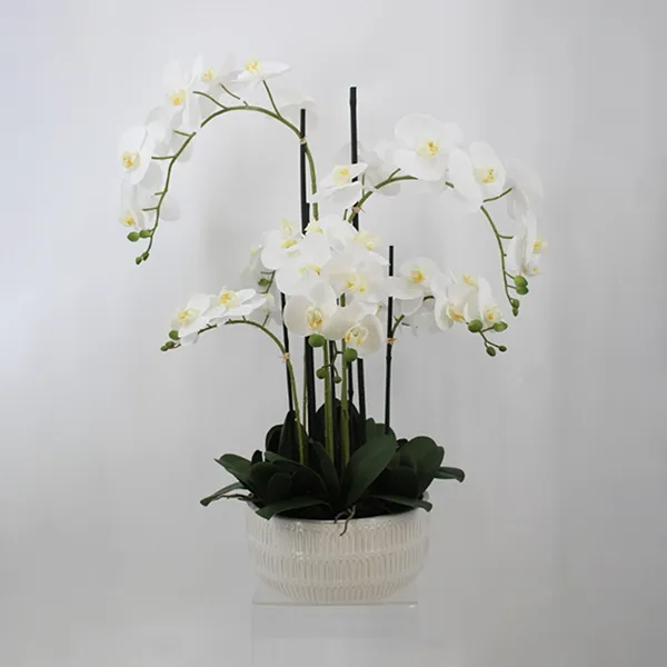 Nova Home "Cascade" Flower Arrangement with Pot- 84 cm - White product thumbnail 3