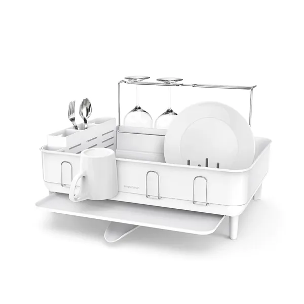 Simplehuman Stainless Steel Standard Dish Rack - White product thumbnail 3