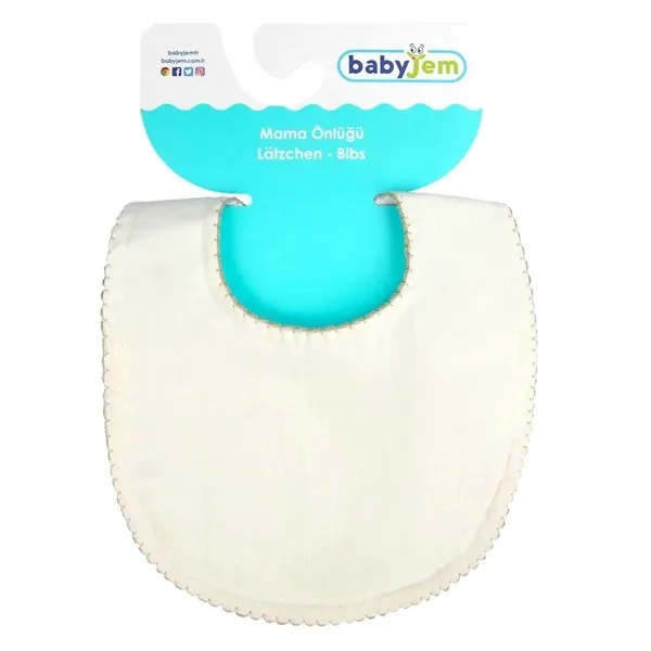 Babyjem Plain Muslin Bib - Cotton 100% - Ecru product thumbnail 3