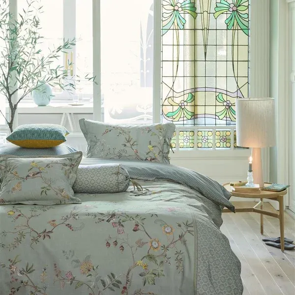 Bedding House Autunno Duvet Cover Set - 100% Cotton - 200 Thread - King & Super King - 3 Pcs - Light Blue product thumbnail 3