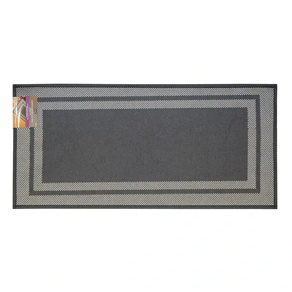 Nova Home Trellis Jaquard Woven Kitchen Mat W & Rubber Backing - Black (Available In Sizes) product thumbnail 7