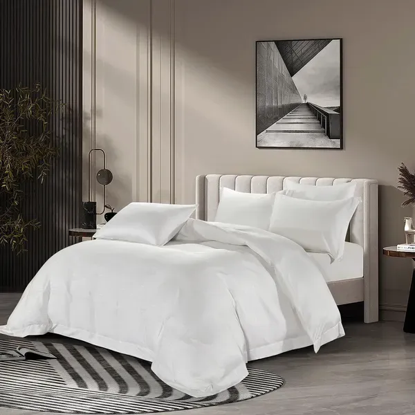 Nova Lyocell Tencel Duvet Cover Set - 6 Pcs - King & Super King - White product thumbnail 3
