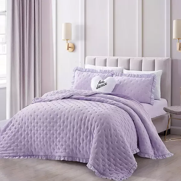 Nova Home "Mabel" Quilted Embroidery Kid's Comforter Set - Lilac (Available In Sizes) product thumbnail 10