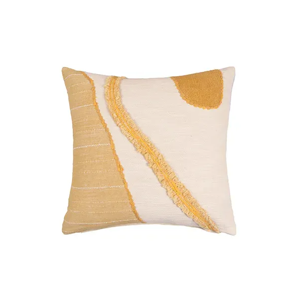 Nova Home "Petal" Handmade Embroidery Cushion Cover - 50x50 cm - Yellow product thumbnail 3