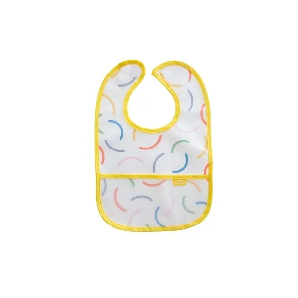 BabyJem Smileyface Double Sided Waterproof Baby Bib , 6 - 24 months - Yellow product thumbnail 3