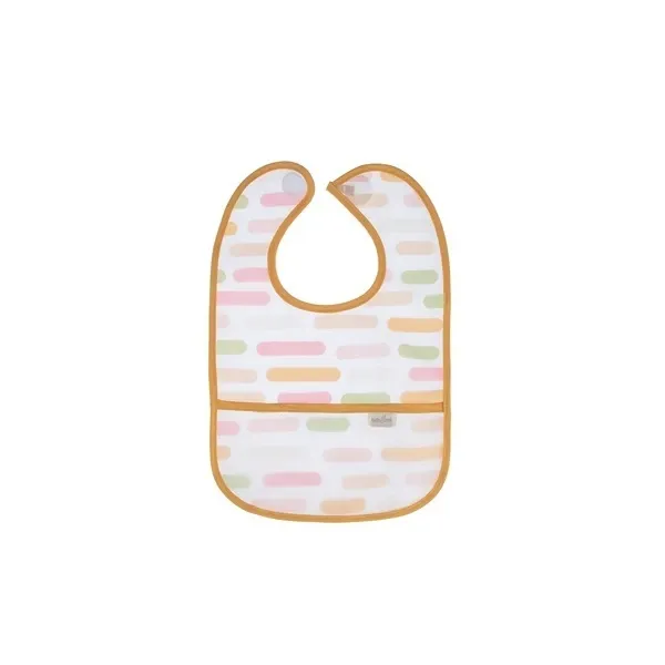 BabyJem Stripes Double Sided Waterproof Baby Bib , 6 - 24 months - Pastel product thumbnail 3