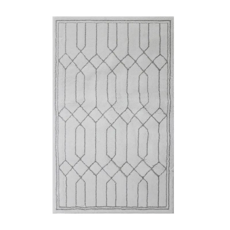 Nova Home Mige Cotton Bath Rug - Silver (Available In Sizes) product thumbnail 4