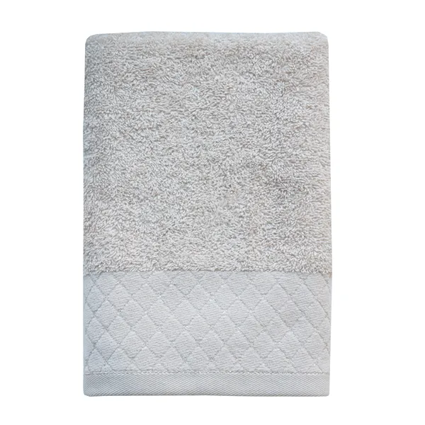Nova Home Paragon Jacquard with Silver Details Towel - 100% Cotton - Beige (Available In Sizes) product thumbnail 4