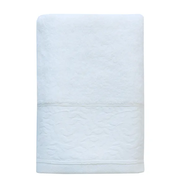 Nova Home Enigma Jacquard Towel with Leafs Details - 100% Cotton - 50x90 Cm - Cream product thumbnail 3