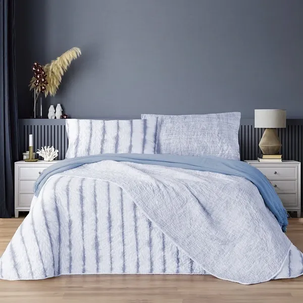 Manterol Bouti Summer Reversible Bed Spread Set - Blue (Available In Sizes) product thumbnail 2