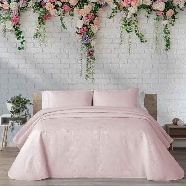 Manterol Bouti Summer Soft Bed Spread Set - Pink (Available In Sizes) product thumbnail 3