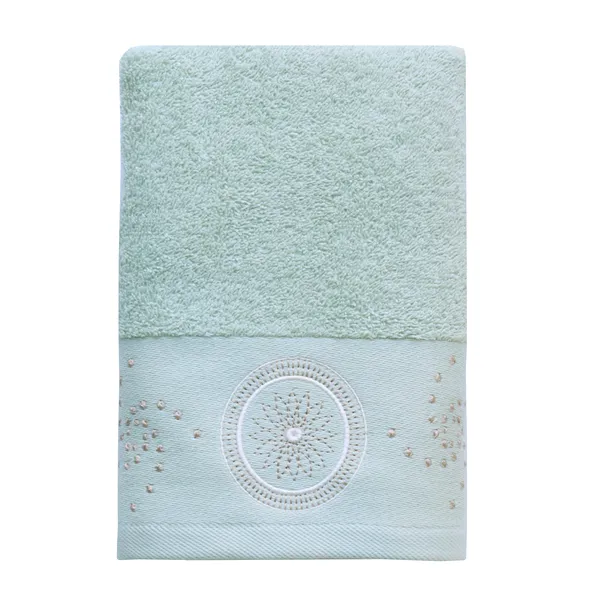 Nova Home Handan Embroidered Towel - 100% Cotton - Light Grey (Available In Sizes) product thumbnail 4