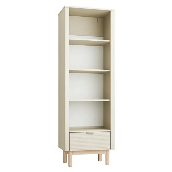 Pinio Miloo Tall Book Shelf - 4 shelves with drawer - Champagne product thumbnail 3
