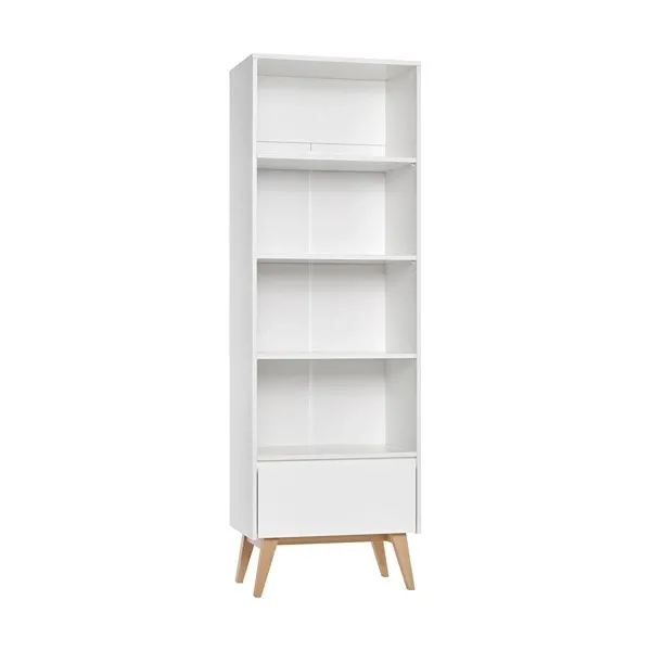 Pinio Swing Tall Book Shelf - 4 shelves with drawer - White product thumbnail 3