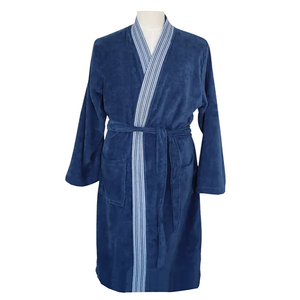 Weva Drift Bath Robe - 100% Cotton - Navy (Available in sizes) product thumbnail 10