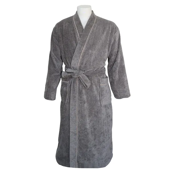 Weva Dapper Bath Robe - 100% Cotton - Grey (Available in sizes) product thumbnail 10