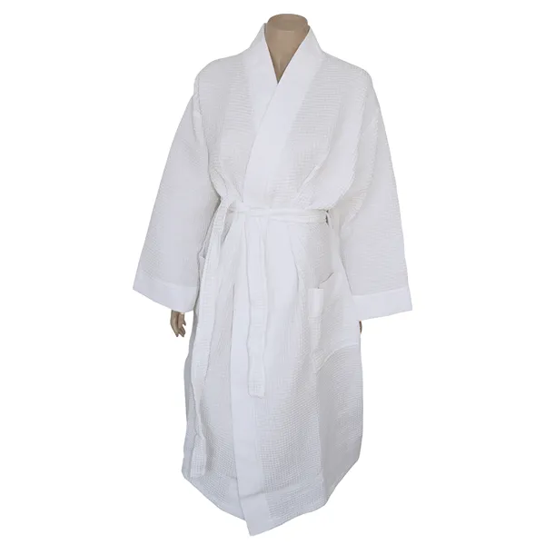 Weva Ethereal Bath Robe - 100% Cotton - White (Available in sizes) product thumbnail 11