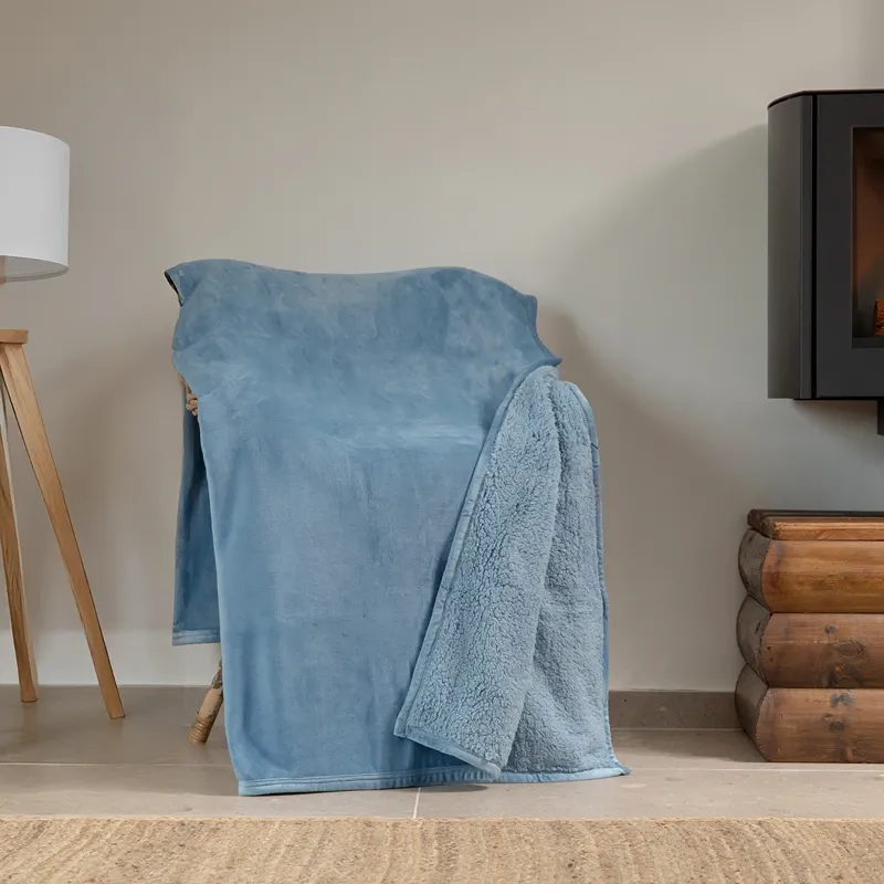 Nova Home Samos Soft Double Layer Winter Blanket - Blue (Available In Sizes) product thumbnail 7