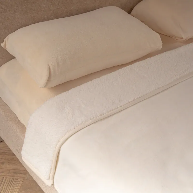 Nova Home Samos Soft Double Layer Winter Blanket - Ivory (Available In Sizes) product thumbnail 5