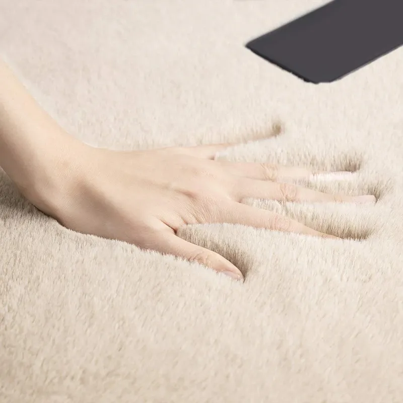 Nova Home "Bunny" Fur Accent Rug – Stone (Available In Sizes) product thumbnail 7