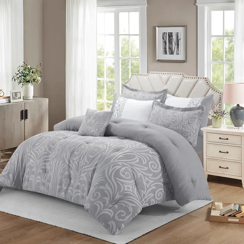 Nova Home Clark Jacquard Comforter Set - King & Super King - 7 Pcs - Taupe product thumbnail 9