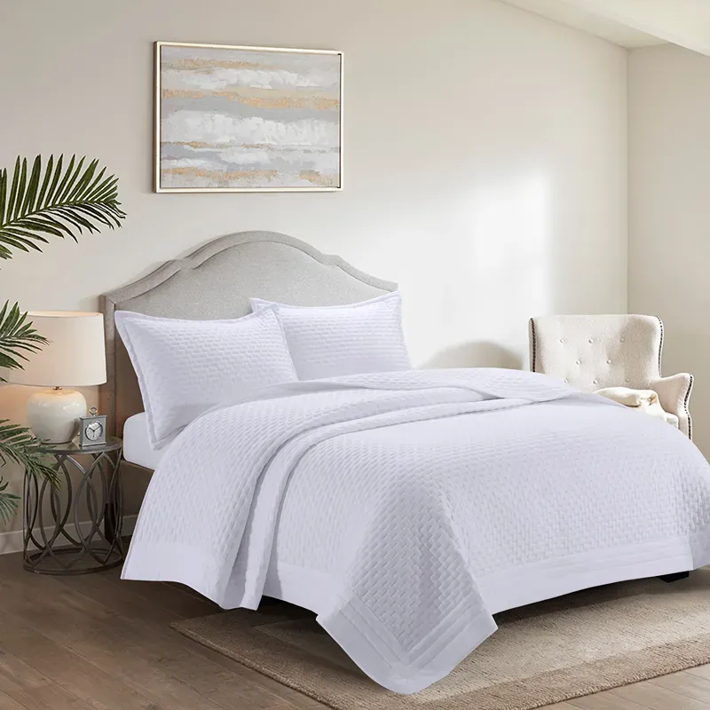 Nova Home Sonic Pre Washed Summer Bed Spread Set - White (Available In Sizes) product thumbnail 3