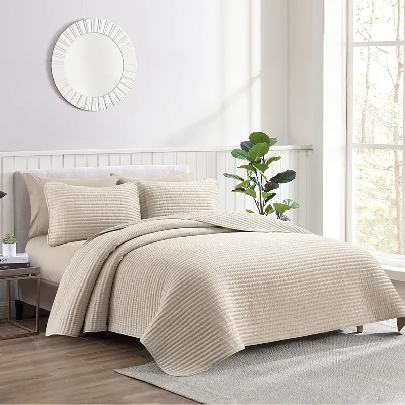 Nova Home Aurelia Pre Washed Summer Bed Spread Set - Green (Available In Sizes) product thumbnail 13