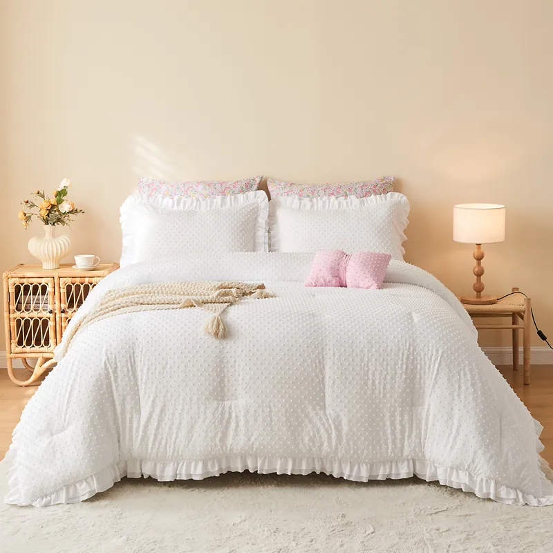 Nova Home Mary Clipped Jacquard Comforter Set - White (Available In Sizes) product thumbnail 11