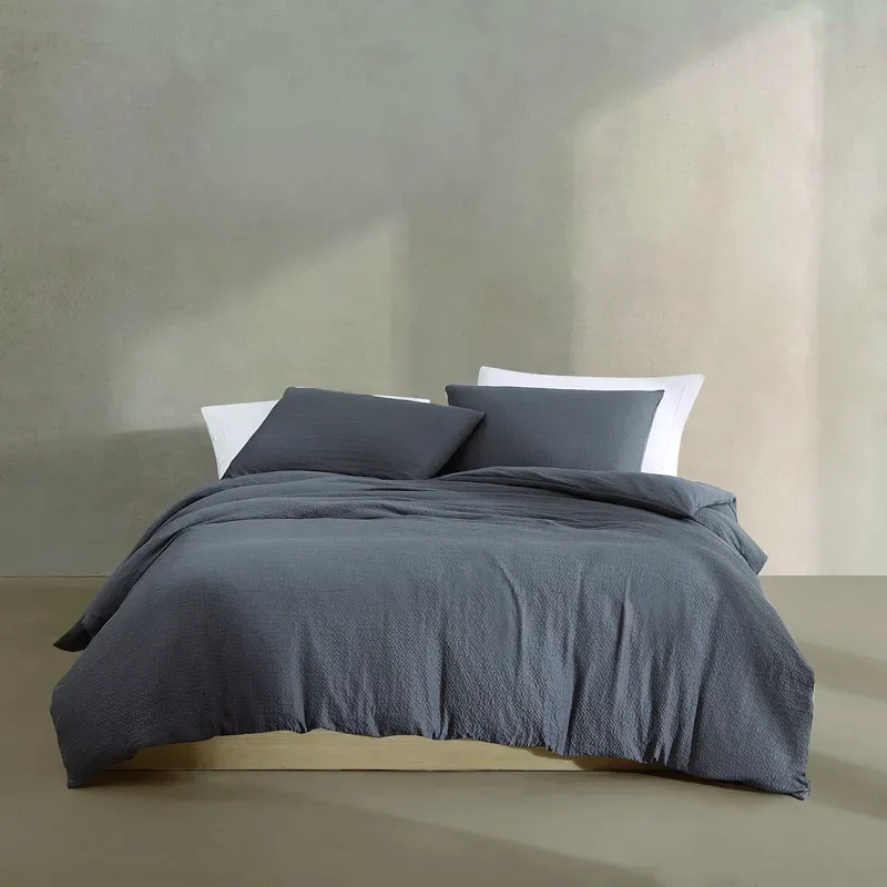 Nova Home Calven Seersucker Summer Duvet Cover Set - Beige (Available In Sizes) product thumbnail 5