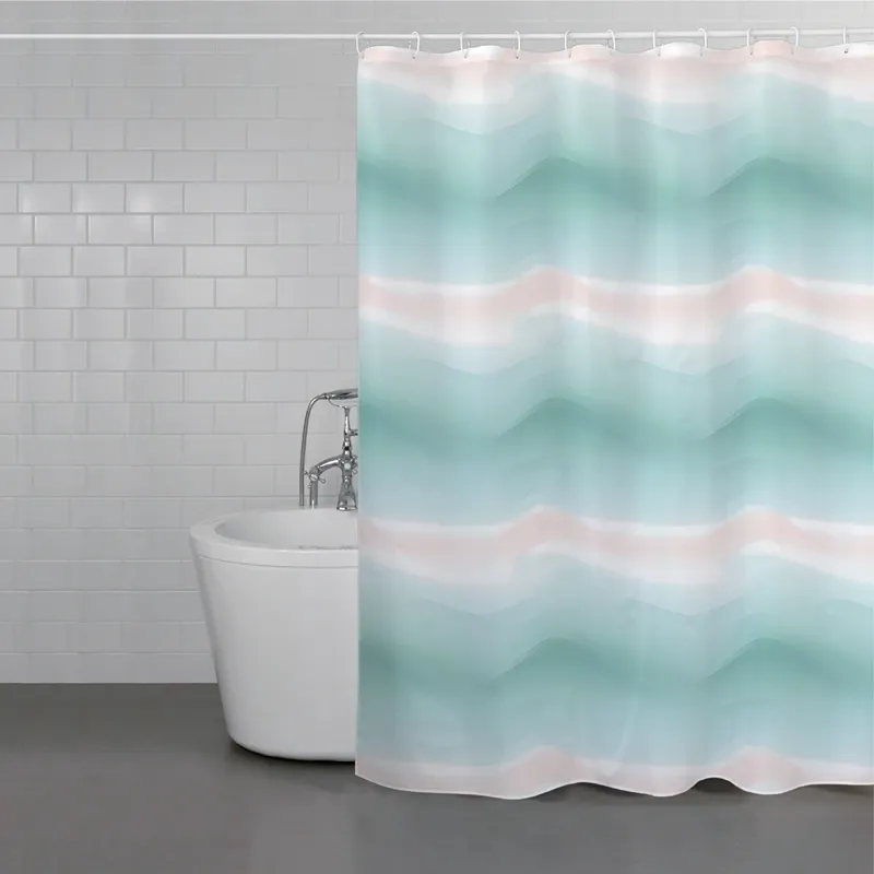 Weva Savana Water Proof Shower Curtain - Blue (Available In Sizes) product thumbnail 3
