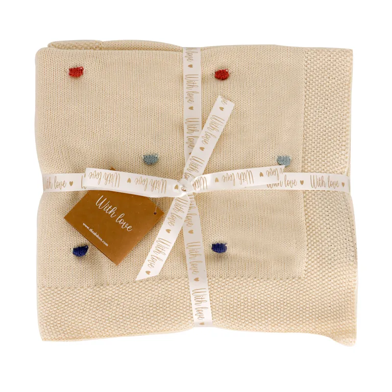 Nova Home "Bubble" Knitted Baby Blanket - 100% Cotton - Multi Color product thumbnail 3