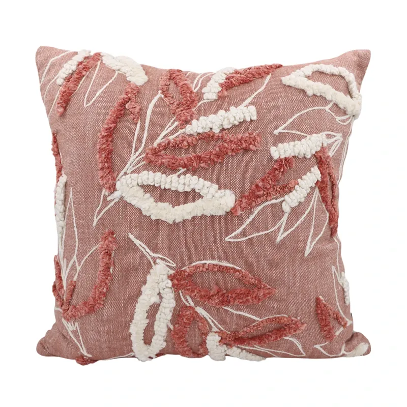 Nova Home Folium Embroidered Cushion Cover – Orange – 45x45 cm product thumbnail 3