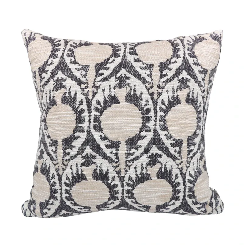 Nova Home Talisman Embroidered Jacquard Cushion Cover – 50x50 cm – Taupe product thumbnail 3