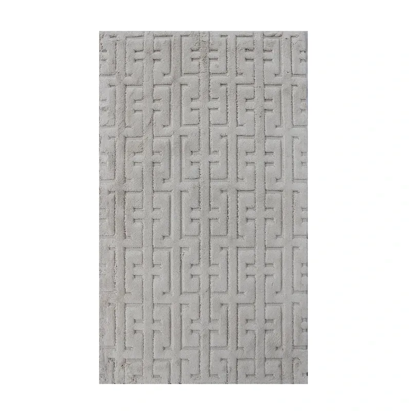 Nova Home Framework Cotton Bath Rug - Beige (Available In Sizes) product thumbnail 3