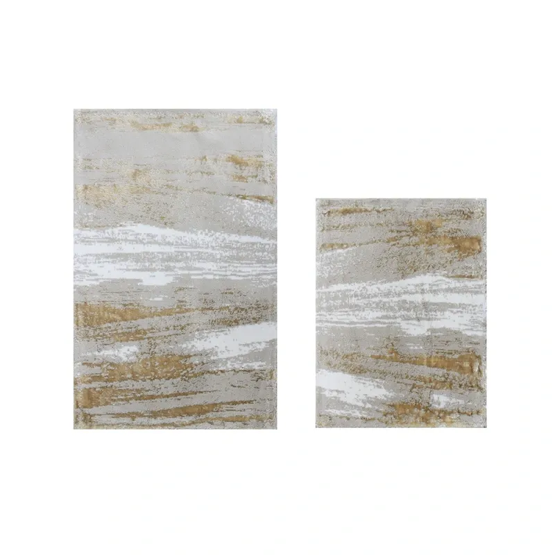 Nova Home Marian Cotton Bath Rug Set - 2Pcs - Beige/Latte product thumbnail 3