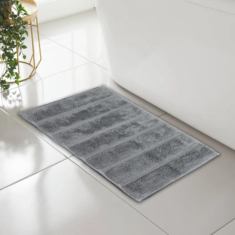 Nova Home Lusora Cotton Bath Rug - Charcoal (Available In Sizes) product thumbnail 3