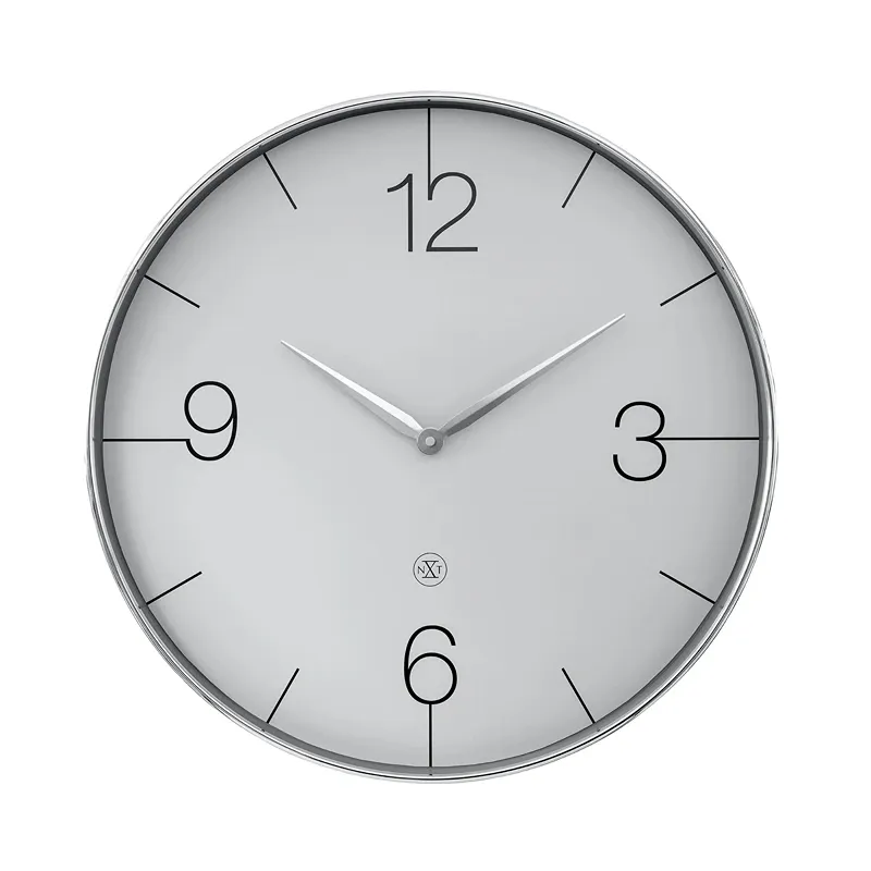 NeXtime Finesse Silent Wall Clock – Large, Chrome Frame product thumbnail 3