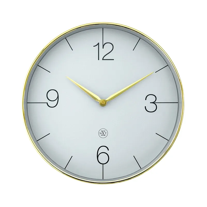 NeXtime Finesse Silent Wall Clock – Large, Gold Frame product thumbnail 3