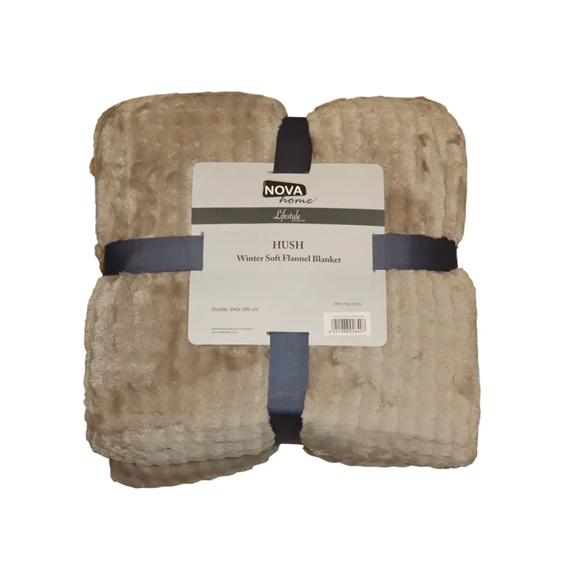Nova Home Hush Winter Soft Bubble Flannel Blanket - Moka (Available In Sizes) product thumbnail 3